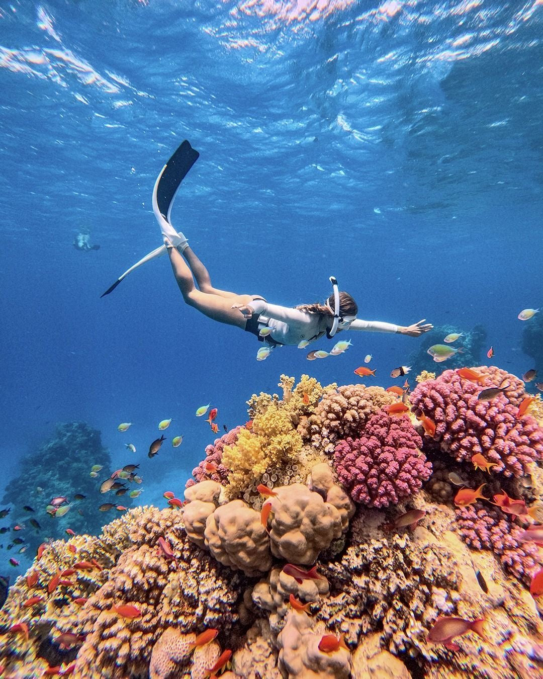 Underwater moment captured with SnorkCam